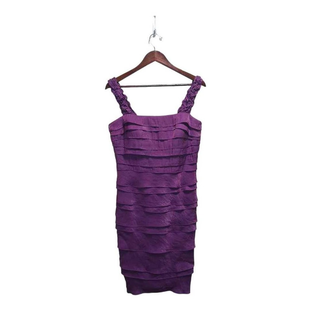 Stunning purple ruffled dress by Signature‎ by Sangria Size 12